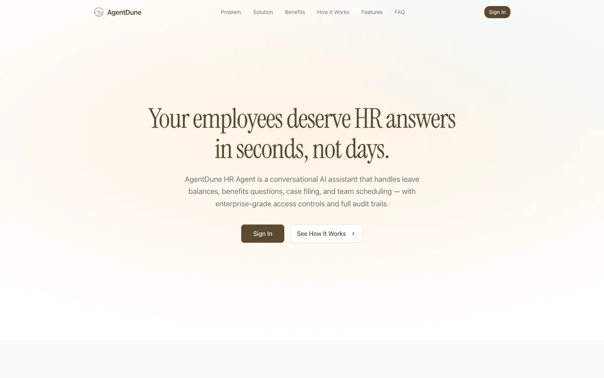 AgentDune HR Agent