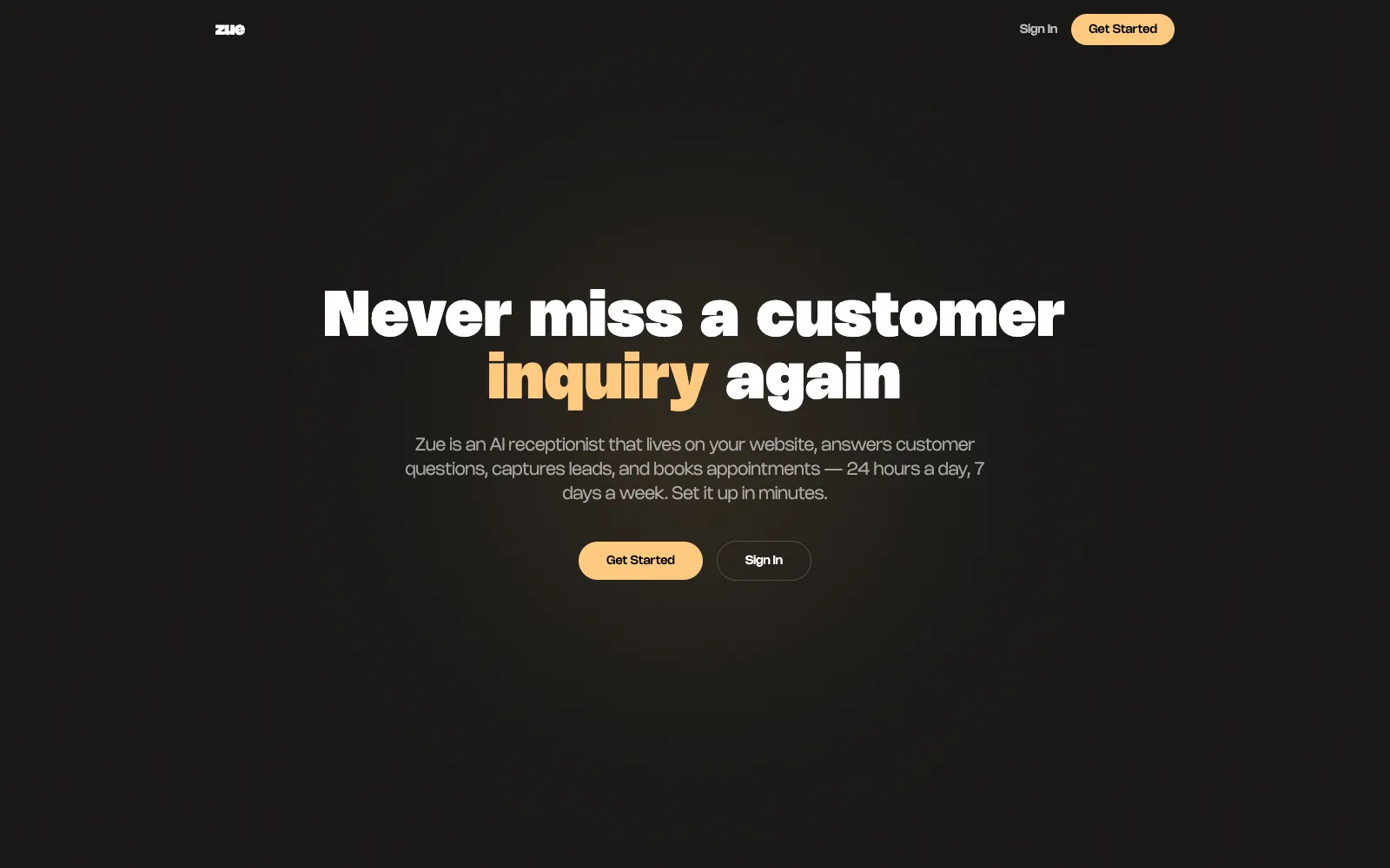 Original Zue AI Receptionist cover